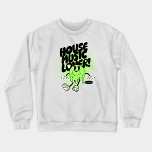 HOUSE MUSIC  - Lover Melting Mascot (green/black) Crewneck Sweatshirt